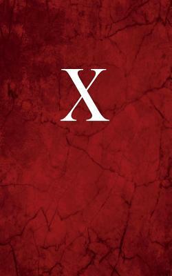 X: Personal Monogram Cover Diary, 5x8", 124 Pages by Deluxe Tomes
