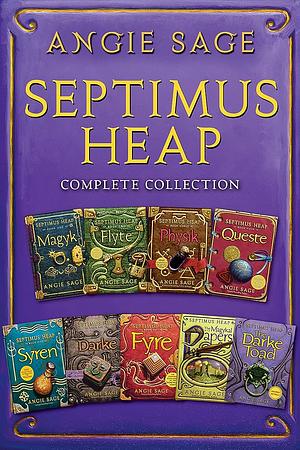 Septimus Heap Complete Collection: Book One: Magyk, Book Two: Flyte, Book Three: Physik, Book Four: Queste, Book Five: Syren, Book Six: Darke, Book Seven: Fyre, The Magykal Papers, The Darke Toad by Angie Sage