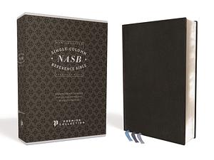NASB, Single-Column Reference Bible, Wide Margin, Premium Goatskin Leather, Black, Premier Collection, Black Letter, 1995 Text, Art Gilded Edges, Comfort Print by Zondervan, Zondervan