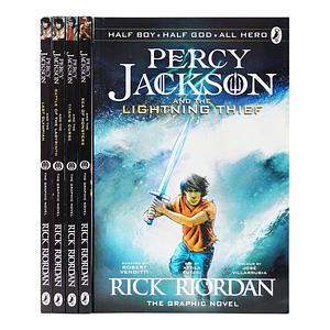 Percy Jackson Graphic Novels 1-5 Books Collection Set by Rick Riordan