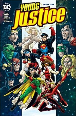 Young Justice, Book One by Craig Rosseau, Peter David, Alé Garza, Amanda Conner, Roberto Flores, Joe Phillips, Mike McKone, Todd Dezago, Tom Peyer, Cully Hammer, Ángel Unzueta, Mark Waid, Todd Nuack, Humberto Ramos, D. Curtis Johnson, Jay Faerber, Marty Egeland, Ethan Van Sciver, Chuck Dixon, Karl Kesel