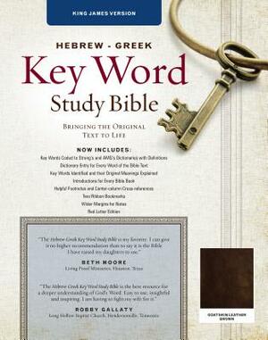 Hebrew-Greek Key Word Study Bible: KJV Edition, Brown Genuine Goat Leather by 