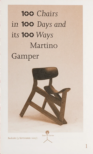 100 Chairs in 100 Days and its 100 Ways by Martino Gamper