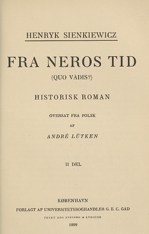 Quo vadis : fra Neros tid by Henryk Sienkiewicz