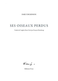 Ses oiseaux perdus by François Heusbourg, Emily Dickinson