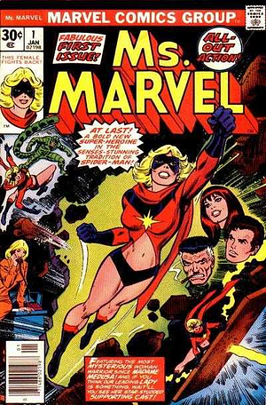Ms. Marvel (1977-1979) #1 by Marie Severin, Dave Hunt, Gerry Conway, Carla Conway, Joe Sinnott, John Buscema, John Constanza, John Romita Jr.