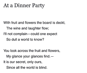 At a Dinner Party by Amy Levy