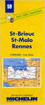 Michelin St. Brieuc/St. Malo/Rennes, France Map No. 59 by Michelin Travel Publications