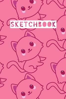 Sketchbook: Kawaii Cute Pink Cat Pattern by Frasier Cheng-Binns