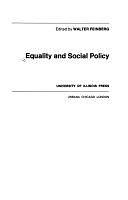 Equality and Social Policy by Walter Feinberg