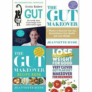 Gut giulia enders, gut makeover, recipe book and very clever gut diet 4 books collection set by Jeannette Hyde, CookNation, Giulia Enders