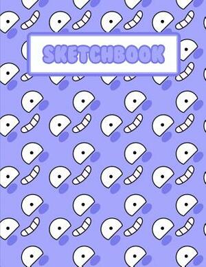 Sketchbook: (kawaii Cute Happy Purple Faces) by Frasier Cheng-Binns