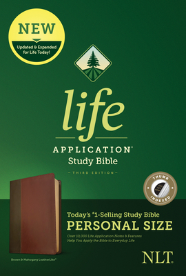 NLT Life Application Study Bible, Third Edition, Personal Size (Leatherlike, Brown/Tan, Indexed) by 
