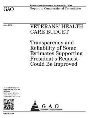 Veterans' health care budget: transparency and reliability of some estimates supporting President's request could be improved: report to Congression by U. S. Government Accountability Office