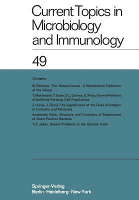 Current Topics in Microbiology and Immunology / Ergebnisse Der Mikrobiologie Und Immunitätsforschung by F. Cramer, W. Arber, W. Braun