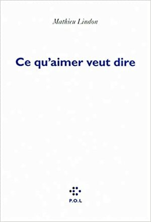 Ce qu'aimer veut dire by Mathieu Lindon