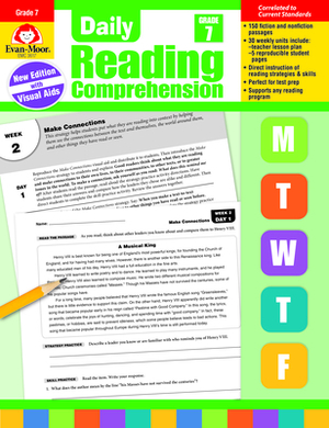 Daily Reading Comprehension, Grade 7 by Evan-Moor Educational Publishers