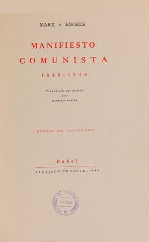 Manifiesto Comunista by Karl Marx, Mauricio Amster, Friedrich Engels