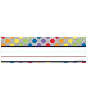 Sparkle and Shine Rainbow Dots on Glitter Nameplates by 