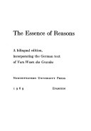 The Essence of Reasons by Martin Heidegger, Terrence Malick