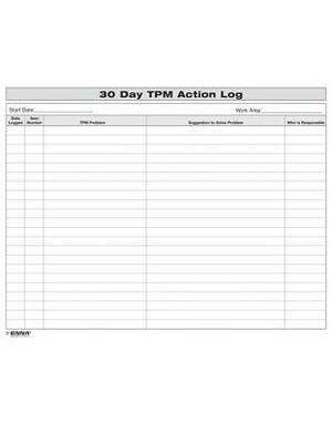 30 Day TPM Action Log by Enna