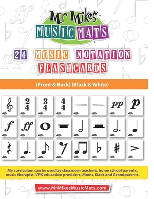 24 Notation Signs Black & White: MrMikesMusicMats by Michael Welch