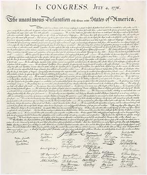 Declaration of Independence by Benjamin Franklin, Roger Sherman, Robert Livingston, Thomas Jefferson, John Adams