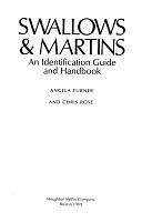 Swallows &amp; Martins: An Identification Guide and Handbook by Angela K. Turner, Chris Rose
