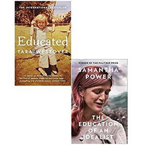 Educated Tara Westover and Education of an Idealist Hardcover 2 Books Collection Set by Samantha Power, Tara Westover