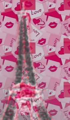 Paris love lips eiffel tower creative blank journal by Michael Huhn