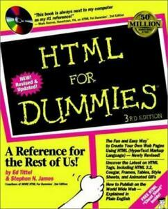 HTML for Dummies With Contains HTML Transit, Htmled Pro 2.0, BBEdit... by Ed Tittel