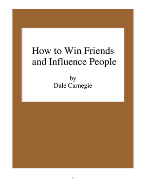 How to Win Friends and Influence People by Dale Carnegie