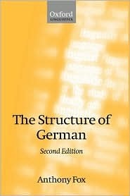 The Structure of German by Anthony Fox
