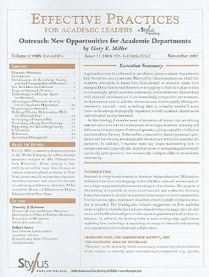 Outreach: New Opportunities for Academic Departments: Issue 11 by Gary Miller