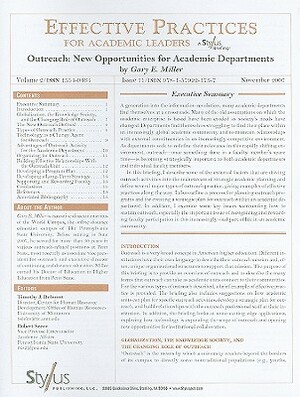 Outreach: New Opportunities for Academic Departments: Issue 11 by Gary Miller