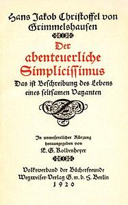 Der abenteuerliche Simplicissimus by Hans Jakob Christoffel von Grimmelshausen