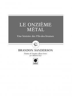 Le Onzième Métal by Brandon Sanderson