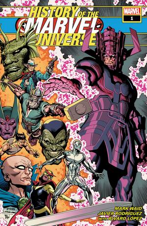 History of the Marvel Universe by Javier Rodríguez, Mark Waid, Álvaro López
