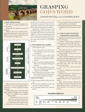 Grasping God's Word Laminated Sheet by J. Daniel Hays, J. Scott Duvall