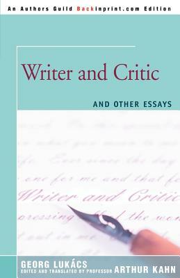 Writer and Critic: and Other Essays by Arthur D. Kahn