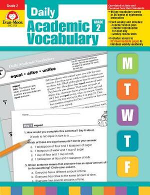 Daily Academic Vocabulary Grade 2 [With Transparencies] by Evan-Moor Educational Publishers