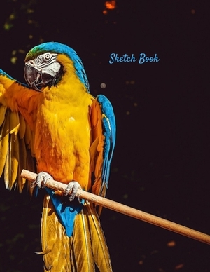 Sketch Book: Macaw Parrot Yellow Themed Personalized Artist Sketchbook For Drawing and Creative Doodling by Adidas Wilson