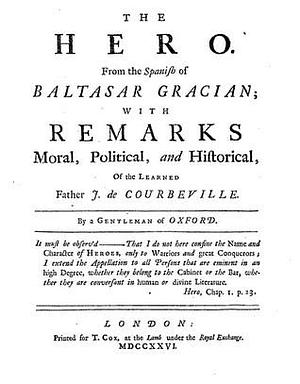 The Hero. by Baltasar Gracián, Baltasar Gracián
