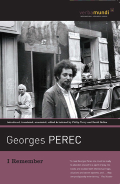 I Remember by Georges Perec, David Bellos, Philip Terry