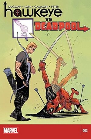 Hawkeye vs. Deadpool #3 by Matteo Lolli, Gerry Duggan, James Harren