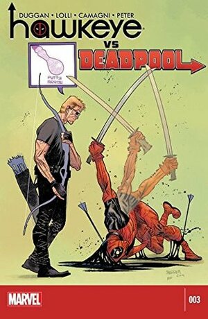 Hawkeye vs. Deadpool #3 by Gerry Duggan, Matteo Lolli, James Harren