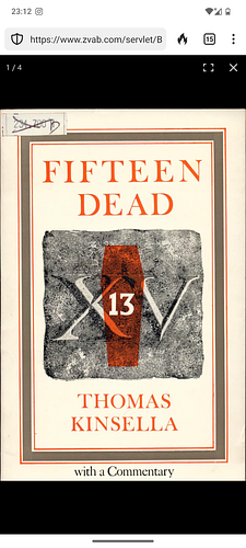 Fifteen Dead by Thomas Kinsella