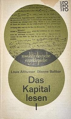 Das Kapital lesen by Étienne Balibar, Louis Althusser