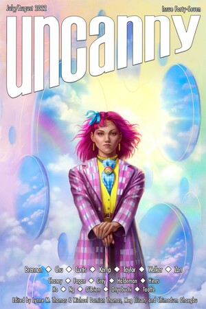 Uncanny Magazine Issue 47: July/August 2022 by Juliet Kemp, Radha Kai Zan, Jordan Taylor, Sarah Grey, K.S. Walker, Gay Haldeman, John Chu, Marie Brennan, AnaMaria Curtis, Tochi Onyebuchi, Michael Damian Thomas, Jim C. Hines, Brandon O'Brien, Jeannette Ng, Millie Ho, Lynne M. Thomas, Sonya Taaffe, Keidra Chaney