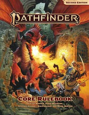 Pathfinder: Core Rulebook by Konstantin Porubov, Ben Wootten, Bryan Sola, Igor Grechanyi, Jose Parodi, Sarah E. Robinson, Wayne Reynolds, Lyz Liddell, Damien Mammoliti, Roman Roland Kuteynikov, Stephen Radney-MacFarland, Erik Mona, Taylor Fischer, Rogier van de Beek, Rob McCaleb, Matteo Spirito, Riccardo Rullo, Mirco Paganessi, Giorgio Falconi, Giorgio Baroni, Adam Diagle, Roberto Pitturru, Logan Bonner, Andrea Tentori Montalto, Hai Hoang, Matias Tapia, Frederico Musetti, Setiawan Lie, Michele Esposito, Sonja Morris, James Bulmahn, Valeria Lutfullina, Yanis Cardin, Sam Yang, Mariusz Gandzel, Stefano Moroni, Angelo Peluso, Biagio d'Alessandro, Mark Seifter, Sergio Cosmai, Kiki Moch Rizky, Alexander Nanitchkov, Mary Jane Pajaron